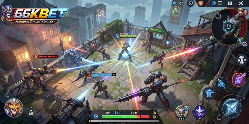 Tampilan gameplay 66KBET yang strategis dan mendebarkan.