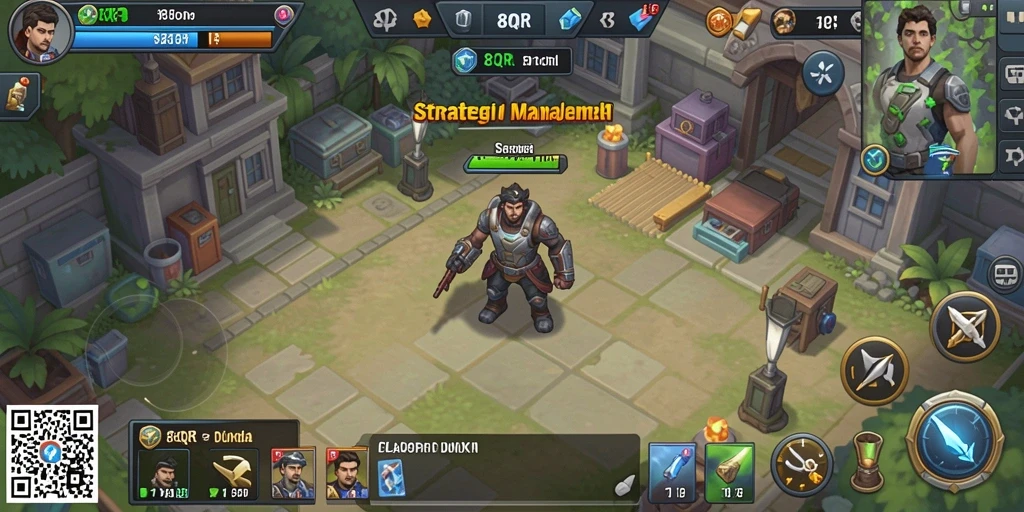 Tampilan gameplay 8QR yang menegangkan dan strategis.