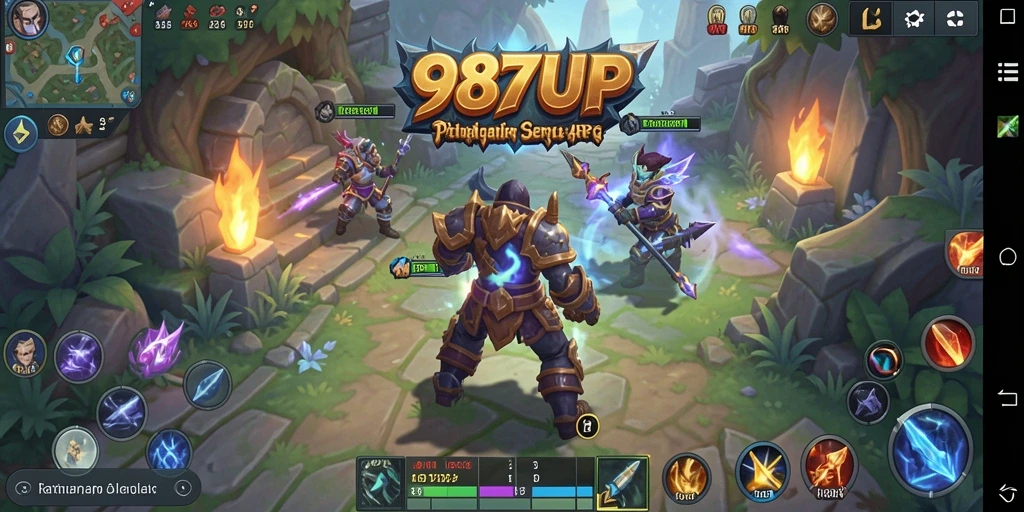 Tampilan gameplay mendebarkan dalam 987UP dengan aksi pertarungan yang intens.