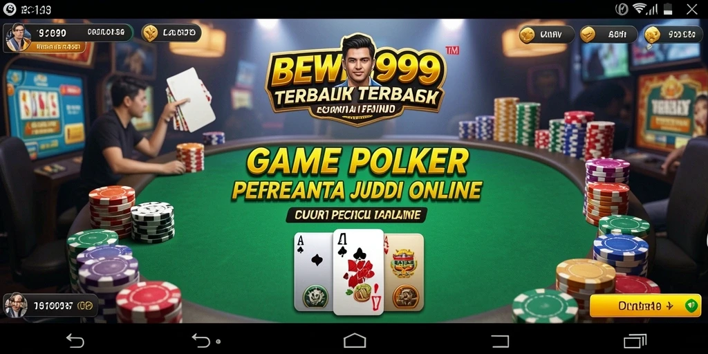 Tampilan gameplay Poker yang seru dan menarik di BEWIN999.