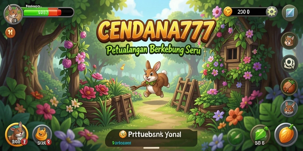 Tangkapan layar gameplay CENDANA777 menampilkan suasana berkebun yang menyenangkan.
