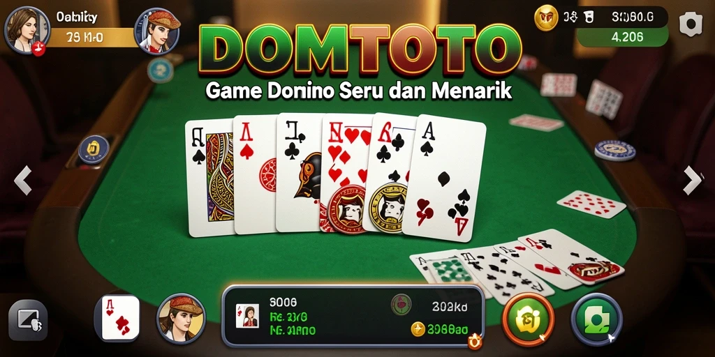 Tampilan gameplay seru dalam DOMTOTO yang penuh strategi.