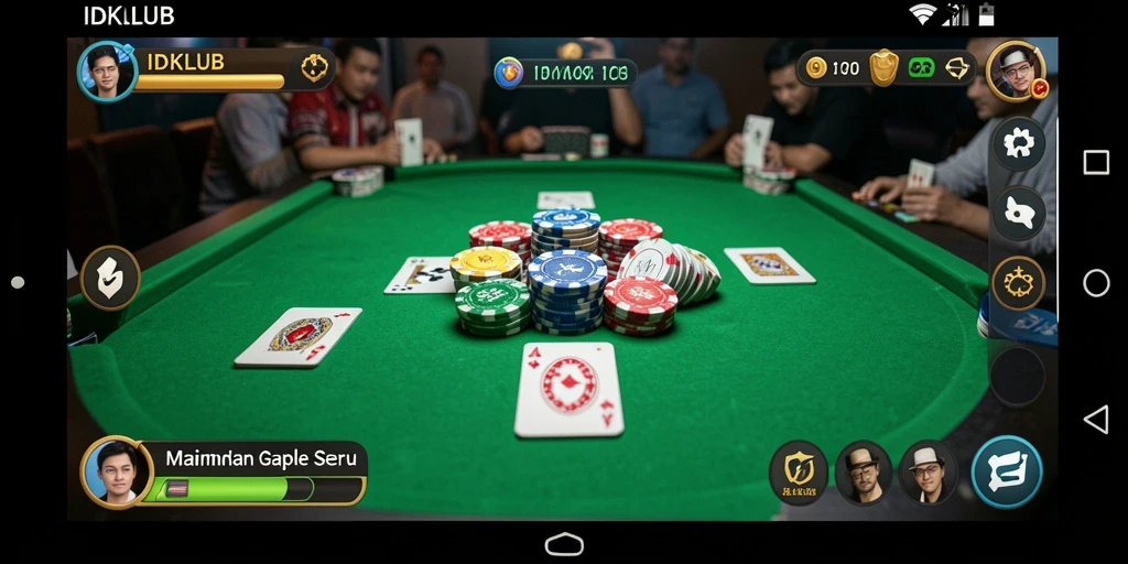 Tampilan gameplay Gaple yang menarik dan penuh tantangan di IDKLUB.