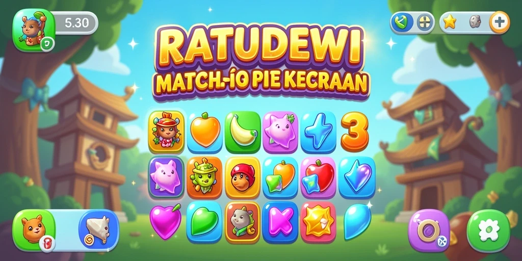 Tampilan gameplay seru dan penuh warna dari RATUDEWI.